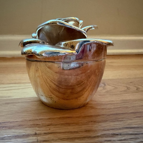 Other - Silver Rose-Shaped Trinket Box